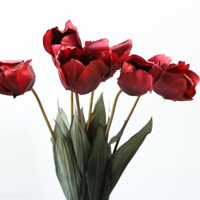 China Eco-Friendly European Silk Flower Show Large Tulip Style 10cm Diameter Artificial Tulip Decorative Artificial Tulip for sale