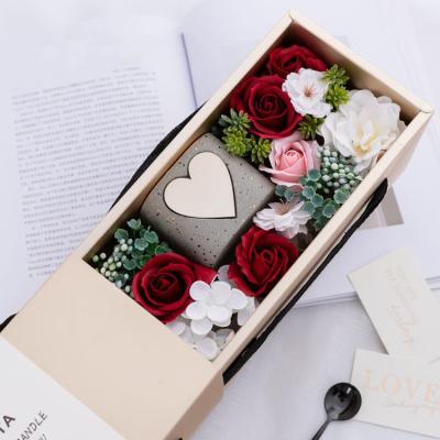 China Eco-friendly Popular Selling Artificial Preserved Flowers With Scented Candles Decorative Flowers For Wedding Homecoming Gifts for sale