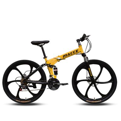 China Factory wholesale mountain folding bicycle steel 26 inch disc brake outdoor cycling bicycle for sale