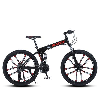 China Factory wholesale folding bicycle steel 26 inch mountain road disc brake bicycle for sale