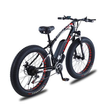 China Factory wholesale 26 aluminum alloy big tire snow electric bicycle 4.0 inch 48v13ah750w lithium battery electric mountain bike for sale