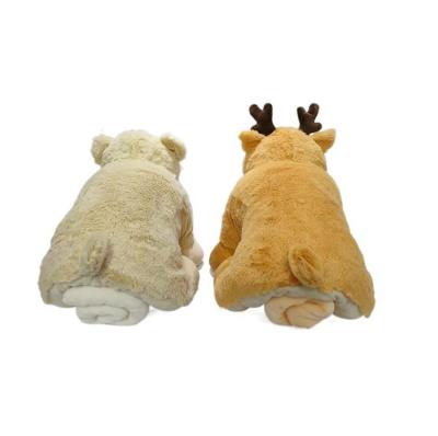 China Wholesale Soft Plush Doll Special Counter Folded Yellow Duck Cozy And Cute Animal Baby Pillow for sale