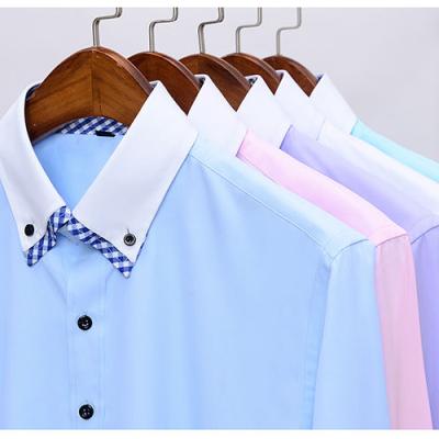 China Good quality anti-pilling 2022 men's dress shirt plus size button down shirts slim fit shirts for men for sale