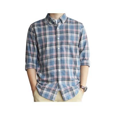 China Anti-pilling MJ WORKED LOW MOQ PRICE GOOD PRICE SHIRT MEN'S CASUAL PLAID FLANNEL SHIRT CHEST POCKET for sale