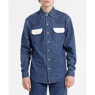 China Custom Logo Spring Trending Comfortable Breathable Anti-pilling Men's Denim Casual Shirt for sale