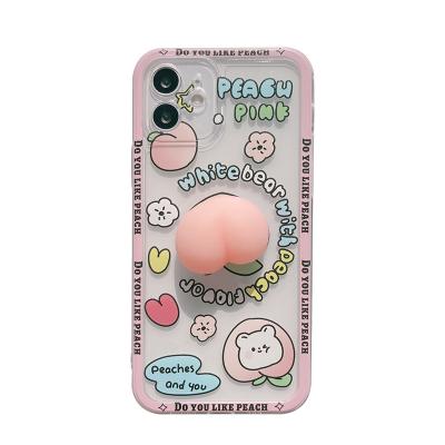 China Shockproof Unzip Peach Shaped Cell Phone Case Personalized Cell Phone Case for sale