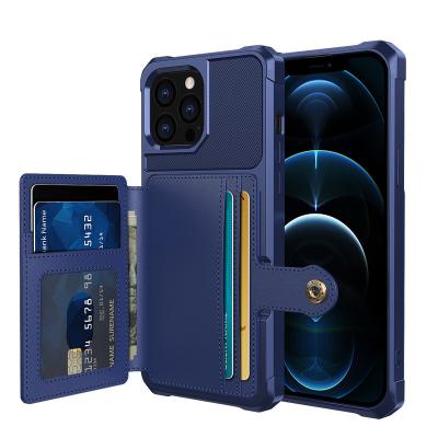 China The new shockproof car phone case fits iphone13 phone case 8plus back cover plug-in card cover device to the full for sale