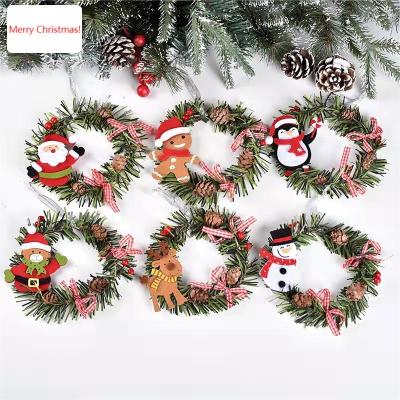 China 2021 Environmentally Friendly Mini Christmas Wreath Christmas Decoration Environmentally Friendly Wholesale Supplies PVC Christmas Wreath for sale