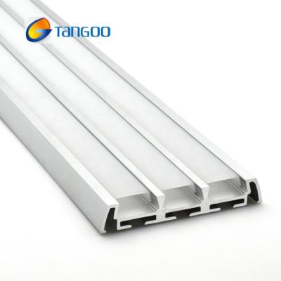 China LED Lighting Triple Rows Led Aluminum Profile Extrusion Surface Mounted for sale