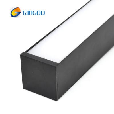 China Indoor Lighting Anodized Aluminum Profile Black , 35x35mm Size Led Linear Light Profile for sale