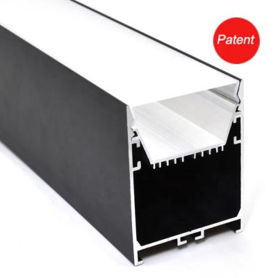 China Indoor Linear Light Wall Ceiling Edge Pendant Light Anodized Aluminum Profile , Black Anodized Aluminum Profile for sale