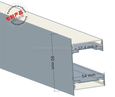 China LED lighting wall led profile light through aluminum led extrusion profile with PC pmma cover for sale