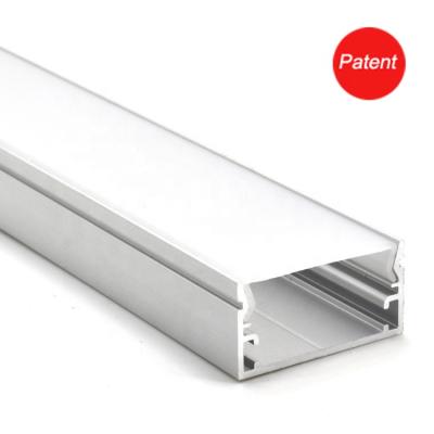 China LED Lighting Aluminum Extrusion Track Profile With Flat PC Diffuser For Led Strip Strip for sale