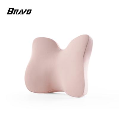 China Factory Sale Memory Pillow Orthopedic Lumbar Office Home Use Butterfly Shaped Back Support Cushion for sale