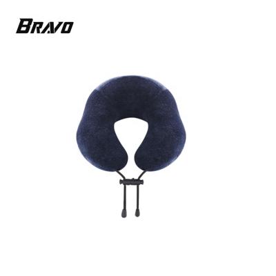 China New Memory Ware Fabric Soft Support U Shape Latex Pillow Airline Neck Pillow Support for sale