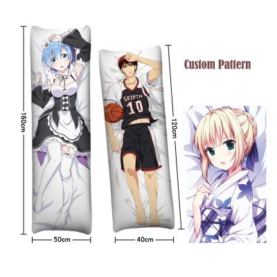 China New Anime Pillow Case Body Pillow Viable Peach Soft Skin Long Double Sided Hugging Pillow for sale