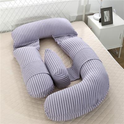 China Anti-Static Foam Custom G Shaped Striped Body Memory Pillow Pregnancy Pillow Maternity Pillow for sale