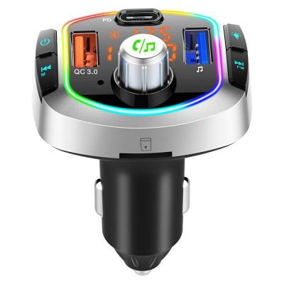 China QC 3.0 PD+ Dual Charger PD+ Dual USB Port PD 3.0 18w BT 5.0 Car Charger Fm Transmitter Wireless Car Mp3 Player Fast Charger For Mobile Phone Charger for sale