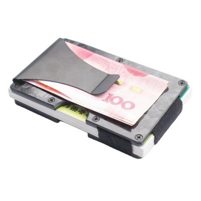 China RFID Blocking Protects Fashion Business Pebble Grain Rfid Blocking Slim Card Case Wallet Credit Card Holder for sale