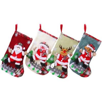 China Promotional Christamas Home Decor Gift Christmas Stockings for Family Holiday Xmas Party Decorations for sale