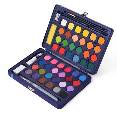 China Wide Color Selection Hot Selling Giorgione G-900-48 Free Sample 48 Colors Watercolor Solid Paint Set With Tin Box Free Gifts for sale