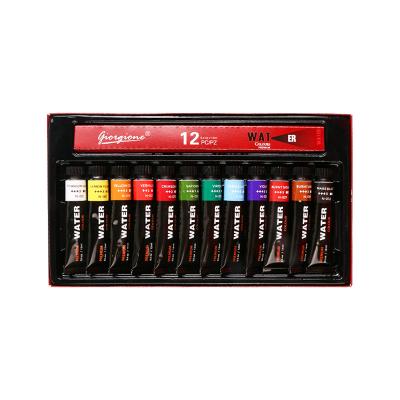 China Wide Color Selection Giorgione New Style 12 Colors 12ml Aluminum Tubes Watercolor Paint Set For OEM for sale