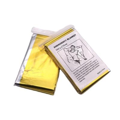 China Durable Outdoor Material Thermal First Aid Survival Blanket Disposable Gold Pet Emergency Waterproof Blanket for sale