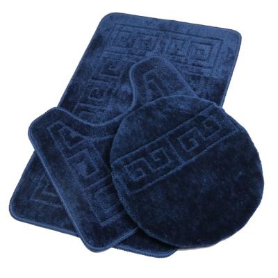 China Sustainable Bath Cover Sets Soft Foam Eco - Friendly 3 Piece Non Slip Bath Mat Toilet Mat for sale