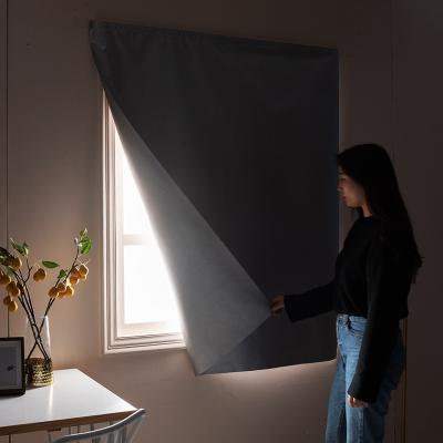 China Cheap Silver Gray 99.9% Thermal Insulation Blackout Blackout Window Curtain Fabric Hotel Curtains Blackout for sale