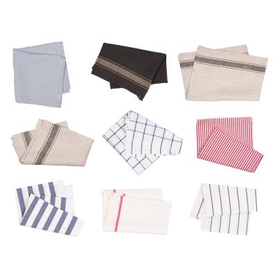 China Reusable 100% Cotton Linen Kitchen Cloth Dinner Napkins Eco-Friendly Tea Towels for sale