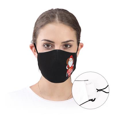 China Custom Made Mask Eco-Friendly Christmas Santa Claus Halloween Reusable Washable Cloth Cotton Face Cover Facemask for sale