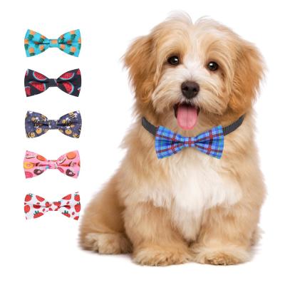 China Factory Padded Promotional Gifts Pet Accessories Small Medium Dogs Collar Designer Dog Bow Ties for sale