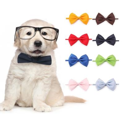 China Cheap Bulk Padded Puppy Ties Cat Collars Adjustable Dog Collar Bow Ties Polyester for sale