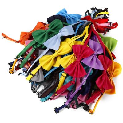 China 50pcs Wholesale Custom Decorative Padded Color Dog Bow Tie Knot Decorative Collar for sale