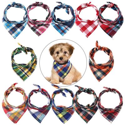 China Viable Wholesale Multiple Sizes Cotton Polyester Triangle Collar Bandana Dog Scarf Bandanas Bibs For Dogs Puppies for sale