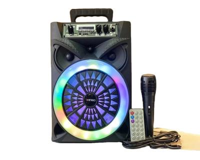 China Rechargeable Sound Battery Wireless Speaker 8 Inch Trolley Wireless Speakers With Led Light for sale