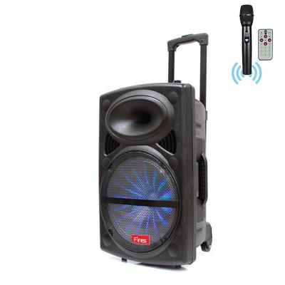 Chine 15-inch Audio Amplifiers Square Dance Subwoofer Speaker Mobile Trolley Portable Speaker Outdoor Live With Wireless Microphone à vendre