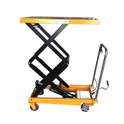 China Hotels Hydraulic Stationary Scissor Lift Tables Lift Table Three Platform Scissor for sale