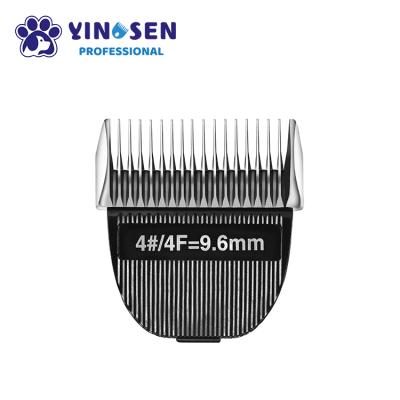 China YinSen OEM Logo 4F 9.6mm Blade #4 Adjustable Ceramic Grooming Trimmer Shaving Viable Hair Hair For Dog Pet Clipper Blade for sale