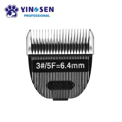 China YinSen OEM Logo 5F #3 6.4mm Blade Grooming Trimmer Viable Adjustable Ceramic Shaving Hair For Dog Pet Clipper Blade for sale