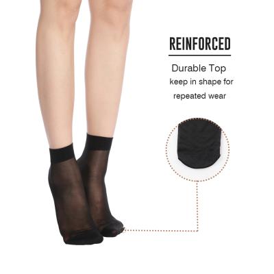 China Nice Quality Sexy Antibacterial Anklet Manufacturer Yingyu Nylon Socks For Women 20D Pantyhose Sheer Socks for sale