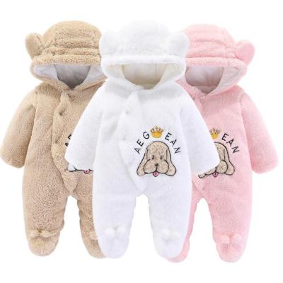 China Cozy Baby Clothes New Arrival Winter Warm Sherpa Rompers Infant Toddler Clothing Jumpsuit Cartoon for sale