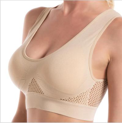 China Quality Breathable Mesh Breathable Sports Top Workout Fitness Cavity Yoga Sports Bra Sports Running Bra for sale