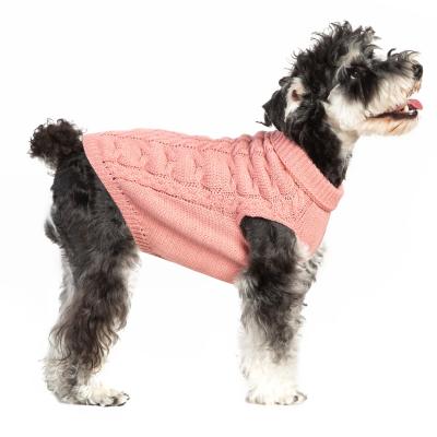 China Sustainable Newcomer Twisted Warm Pet Clothes Solid Color Creative Woolen Cute Dog Clothes for sale