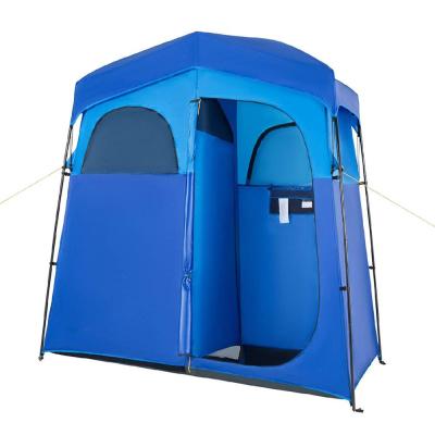 China Durable Lightweight Easy Setup 2 Piece Portable Pop Up Dressing Changing Room Camping Shower Privacy Tent With Rain Fly for sale