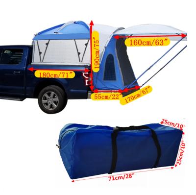 China Car Tube Type Double Layers Professional Car Trolley Tent Stake Back Waterproof Mountaineering Car Tent for sale