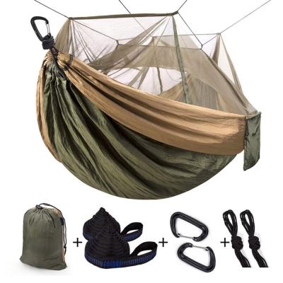 China Outdoor insect net portable parachute nylon furniture hammock for camping for sale