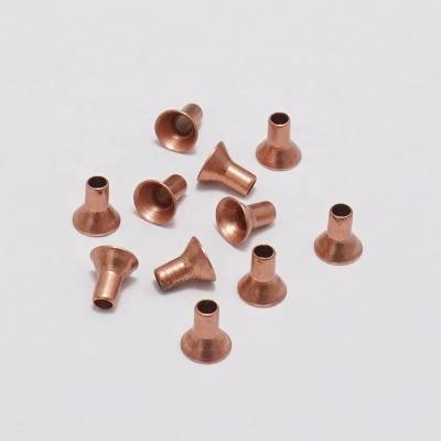 China High Quality Iron Horn Shaped 3mm Brass Countersunk Rivet With 120 Degree Angle for sale