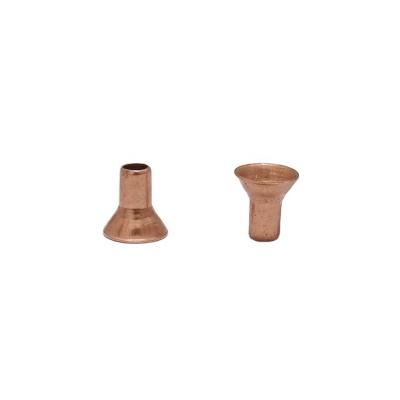 China Wholesale Custom 3mm Iron Horn Shaped Galvanized Brass Countersunk Head Rivet for sale