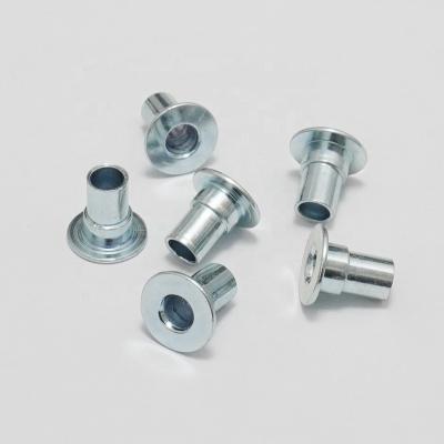 China Chrome Plated Iron SMZD 9mm Flat Head Clutch Plates Grommet Step Blind Rivet for sale